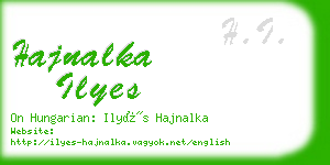 hajnalka ilyes business card